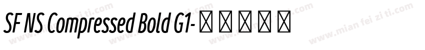 SF NS Compressed Bold G1字体转换